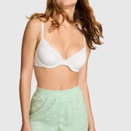 Victoria's Secret Women Green Self Design Shorts-image-16