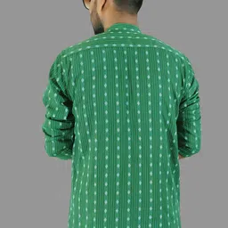 LADSLOOM Men Geometric Printed Thread Work Kurta image 2