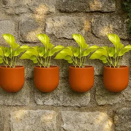 The handicraftian Autumn Red 4 Pieces Small Wall Hanging Planters image 2