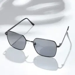 Joker & WItch Black UV Protection Square Sunglasses for Men image 2