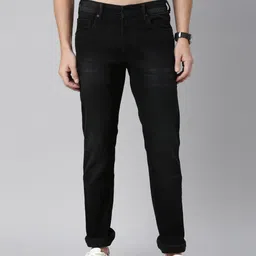 HERE&NOW Men Black Slim Fit Light Fade Stretchable Jeans-picture-10
