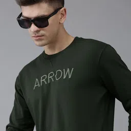 Arrow Men Green Regular Fit Sweatshirt-image-38