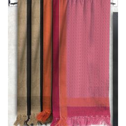 Athom Living 100% Premium Cotton Waffle Border Bath Towels Pack Of 4 - Multicolor-picture-5