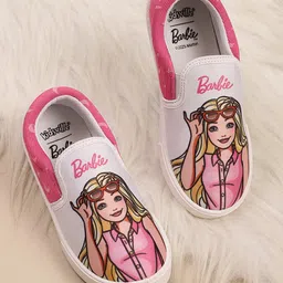 Kidsville Mattel Featuring Barbie Designed Shoes - White & Pink-picture-20