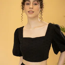 DressBerry Pure Cotton Schiffli Top & Shorts Co-Ords image 4