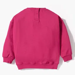 Babyhug Full Sleeves Cotton Knit SPACE JAM Sweatshirt with Foil Print - Maroon image 2