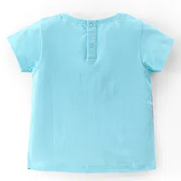 Babyhug 100% Cotton Knit Half Sleeves T-Shirt with Unicorn Graphics - Multicolour image 2