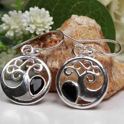 Zhupuk Silver-Plated Brass Crystals Drop Earrings-picture-24