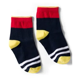 cute walk by babyhug Cutewalk by Babyhug Ankle Length Anti Bacterial Socks With Stripes Pack Of 5 - Multicolour image 3