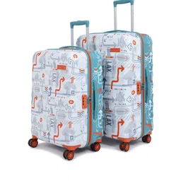 uppercase JFK Duo Set Of 2 Printed Hard-Sided Trolley Bags-picture-20
