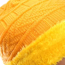 Pine Kids Woollen Cap and Snood Set Yellow - Diameter 14.5 cm image 4