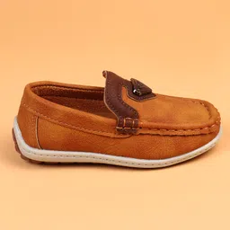 Cute Walk by Babyhug Slip On Solid Loafers - Brown image 4