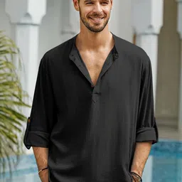 Fifth U Men Black Kurta-picture-20