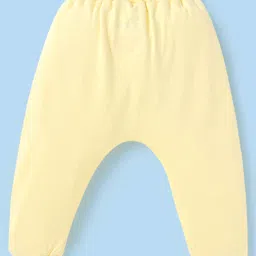 Babyhug Disney Interlock Knit Full Length Diaper Leggings With Minnie Mouse Graphics Pack of 3 - Yellow Light Blue & Light Pink image 5