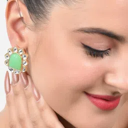 Zaveri Pearls Gold-Plated Classic Drop Earrings image 1