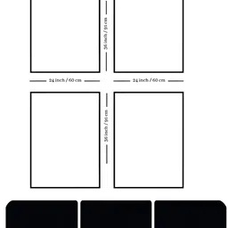 nestroots Peach & Blue 4 Pieces Canvas Serene Bird Branch Wall Arts image 2