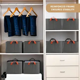 Myntra Elegant Homes Grey 4 Pieces Regular Drawer Storage Organisers image 3