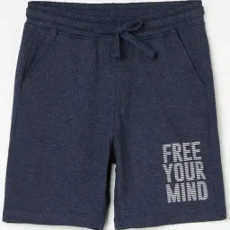 Fame Forever by Lifestyle Kids Navy Cotton Printed Shorts-picture-26