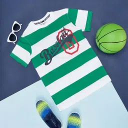 Pantaloons Junior Green & White Cotton Printed T-Shirt-picture-37