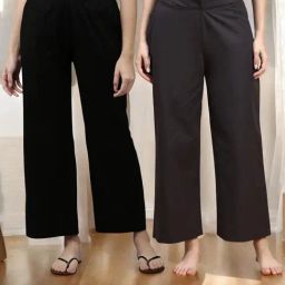 Kryptic Grey & Black Cotton Relaxed Fit Lounge Pants - Pack of 2-picture-7