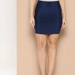 Chemistry Women Solid Pencil Skater Skirt-picture-2