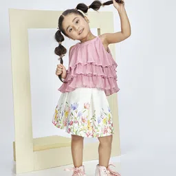 Peppermint Girls Sleeveless Top With Skirt-picture-52