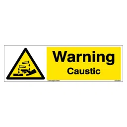 SUNSIGNS Warning Caustic Signages Size 300x100 mm HP Print + Vinyl + Sun Board, SN0100-picture-39