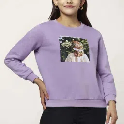 Honey by Pantaloons Purple Graphic Print Sweatshirt-image-81