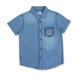 Pepe Jeans Kids Blue Solid Shirt-picture-45