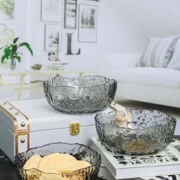 Goodhomes Transparent Glass Serving Bowls (0.7 L) - Set of 3-image-47