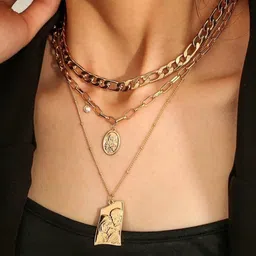 Arzonai Gold-Toned Metal Necklace-image-24
