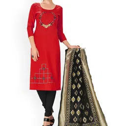 Maroosh Floral Embroidered Cotton Unstitched Dress Material-picture-26