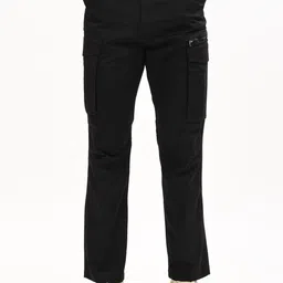 BLVNK Men Relaxed Mid-Rise Cotton Cargos Trousers-image-12