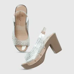 Marc Loire Women Embellished Block Heels Sandals image 3