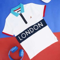 Pantaloons Junior White Cotton Printed Polo T-Shirt-picture-37