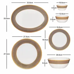 Cello White Opalware Dinner Set - Set of 27 image 3