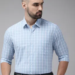 Arrow Men Original Slim Fit Checked Pure Cotton Formal Shirt-picture-19