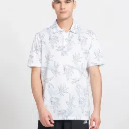 Adidas White Regular Fit Printed Sports Polo-image-92