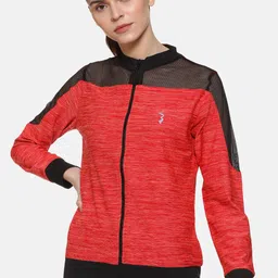 Campus Sutra Women Red Colourblocked Sporty Jacket-picture-28