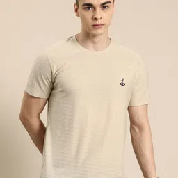 Mast & Harbour Men Self Design Regular Fit T-shirt-picture-39
