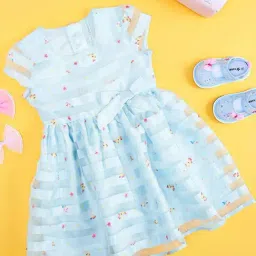 Pantaloons Junior Navy Cotton Printed Dress-picture-33