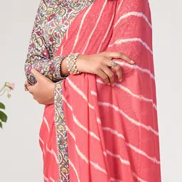 Saree mall Leheriya Gotta Patti Poly Georgette Sarees image 5