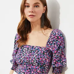Trendyol Multicoloured Floral Print Top-picture-41