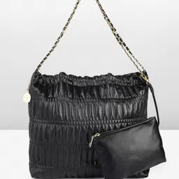 DressBerry Structured Shoulder Bag with Quilted & Pouch-picture-14