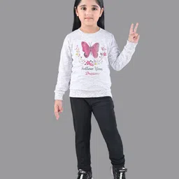 3PIN Full Sleeves Follow Your Dreams Printed Sweatshirt - White-picture-15