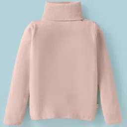 Yellow Apple Viscose Knit Full Sleeves Turtle Neck Solid Colour Winter T-Shirt - Beige-picture-22