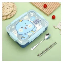 Luvlittle 4 Compartment stainless steel Lunch Box with Lids and Soup Bowl-Dino (Print And Colour May Vary)-image-31