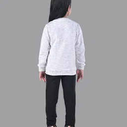 3PIN Full Sleeves Follow Your Dreams Printed Sweatshirt - White image 3