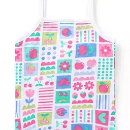 Babyhug 100% Cotton Knit Sleeveless  Antibacterial Slips with Floral Print  Pack of 3 - Multicolour image 3