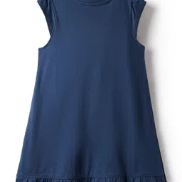 Honeyhap Premium 100% Cotton Knit Bio Finish Nighties With Cake Print Pack Of 2 - Tander Touch & Navy Peony image 3